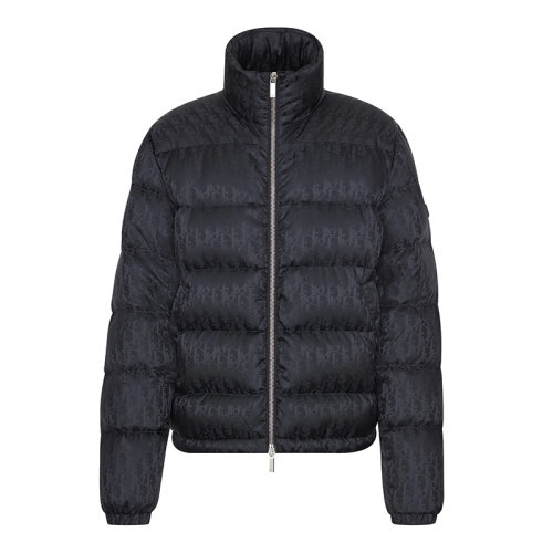 【包税】 dior/迪奥 20秋冬男士黑色提花dior斜纹羽绒服 943c449a4462