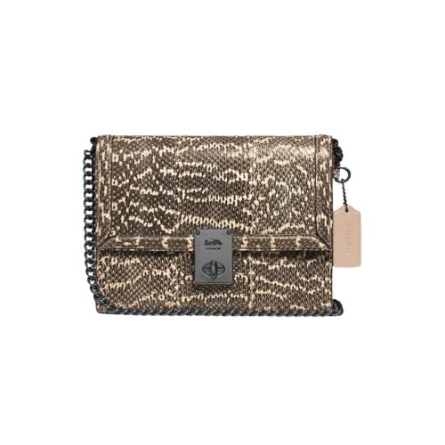 coach/蔻驰 hutton系列 斜挎包单肩包 2020年新款哈顿包盒子包 蛇皮