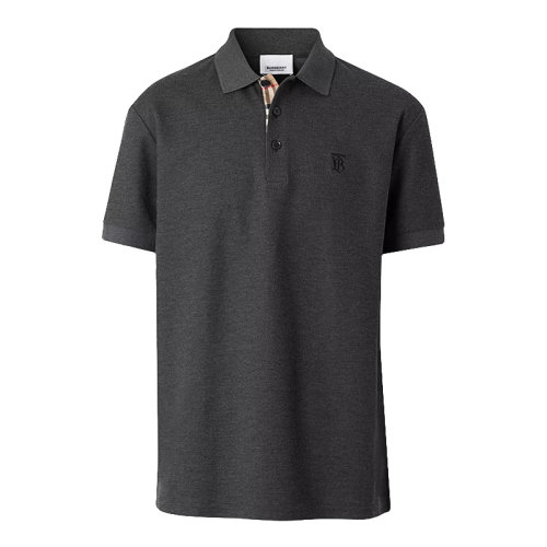 burberry/博柏利 男装polo衫21春夏monogram motif新款男士深灰色字母
