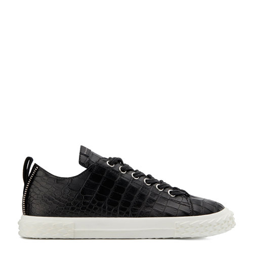 giuseppezanotti/朱塞佩·萨诺第黑色男士低帮皮革运动鞋男士休闲运动