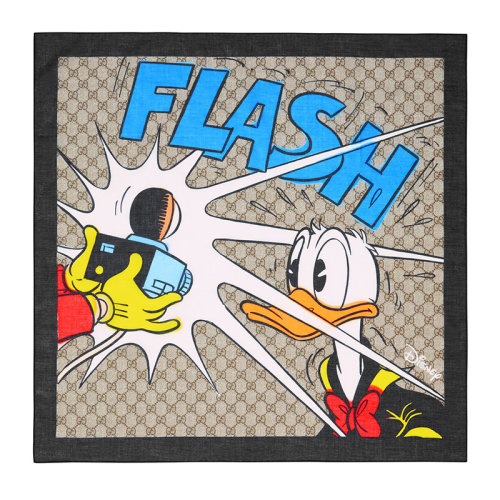 【包税】预定1周 gucci/古驰 20秋冬新款男士唐老鸭印花围巾 6496304g