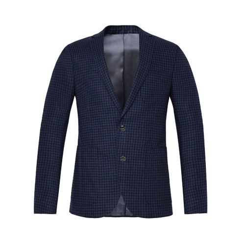 panna/攀娜秋冬时尚格纹商务休闲羊毛保暖便西男士西服