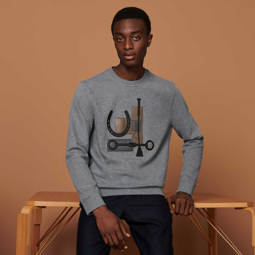 【预售2周发货】hermes/爱马仕 "运动胶囊"系列"her-mes"圆领运动男