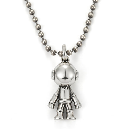 colimida/口力米大 925纯银宇航员项链男潮流时尚百搭小众设计太空人