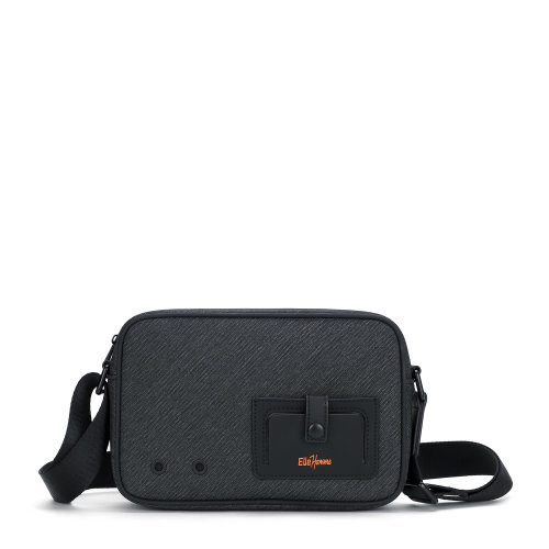 elle/elle 2020秋冬新款单肩包男包时尚休闲包包男士织物材质斜挎包