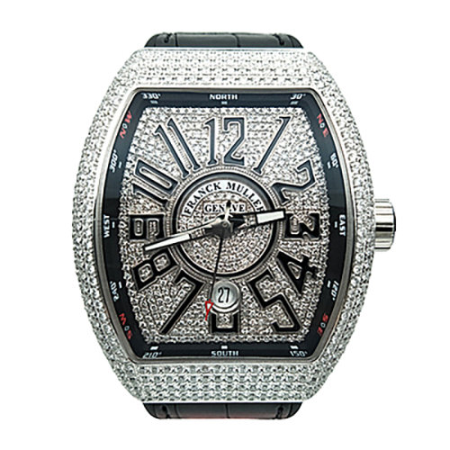 franck muller/法兰克穆勒 v45满后镶钻黑面机械腕表