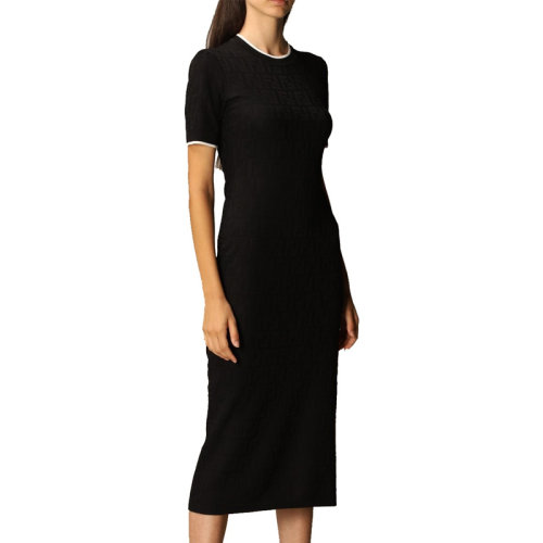 fendi 芬迪 女士 服装 黑色纯色连衣裙 女士连衣裙