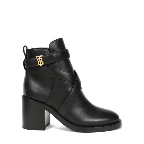 burberry/博柏利 女款牛皮粗跟短靴靴子 80192671