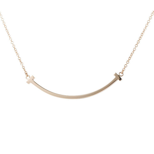 (蒂芙尼) #t系列18k金小号笑脸项链