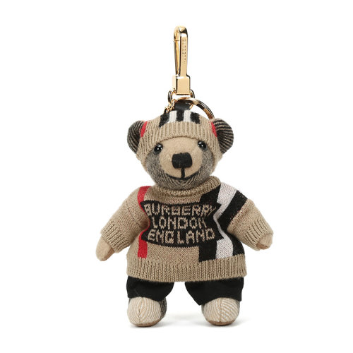 burberry博柏利女款羊绒thomas泰迪熊钥匙扣吊饰80305941