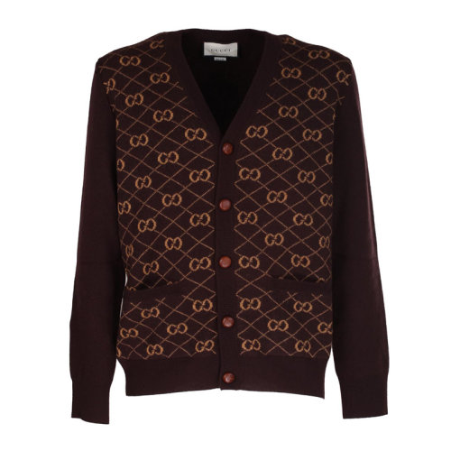 gucci 古驰 男士 服装 印花字母图案针织衫 男士毛衣针织衫