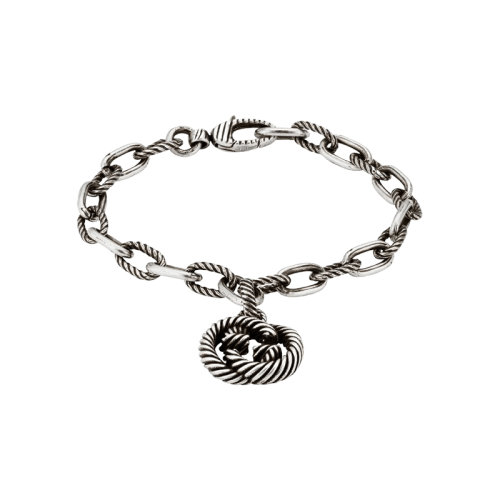 【正品盒装】gucci古驰手链 双g复古做旧时尚手链 607158 j8400 0811