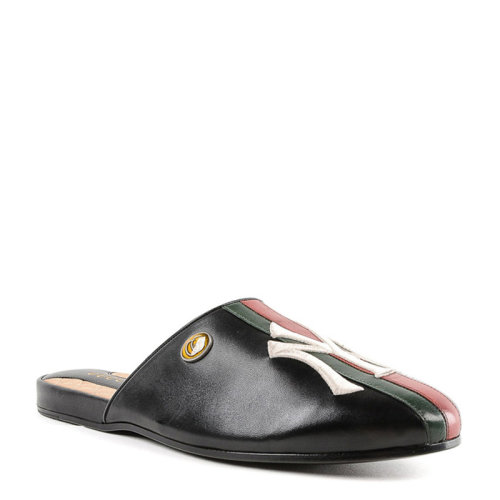 gucci/古驰 21春夏 时尚条纹羊皮 男士凉拖拖鞋男鞋