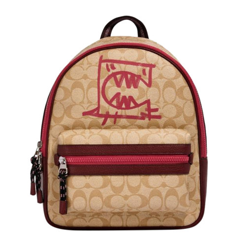 【包税 现货】coach/蔻驰 女士拼色小怪兽涂鸦款经典双c字母徽标印花