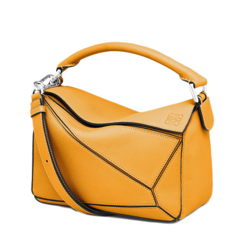 【包税】loewe/罗意威 2021春夏新款puzzle 女士小号向日葵色小牛皮
