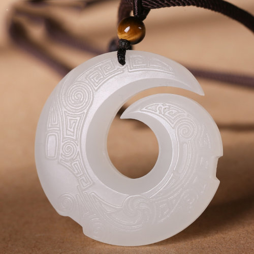 印象眸/印象眸 和田玉吊坠 羊脂白玉时来运转玉石挂件 附送证书