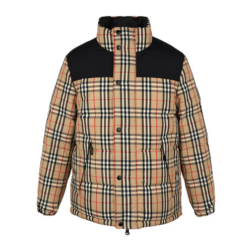 burberry/博柏利格纹拼接双面穿男士羽绒服 8018862