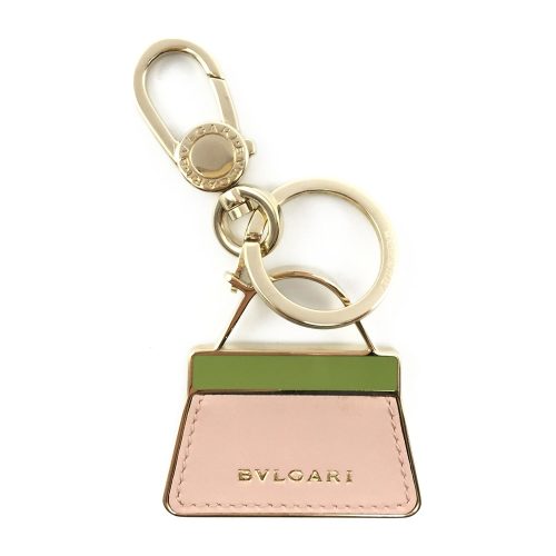 bvlgari(宝格丽) 粉/绿色皮质包型钥匙扣