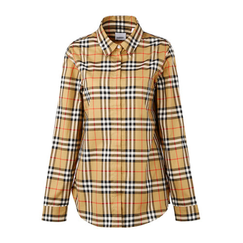 【burberry博柏利 女士长袖衬衫】burberry/博柏利 vintage格纹棉质