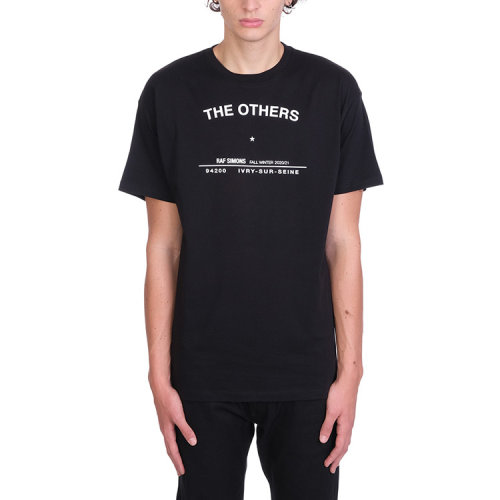 raf simons/raf simons 20年秋冬 百搭 男性 黑色 男士短袖t恤