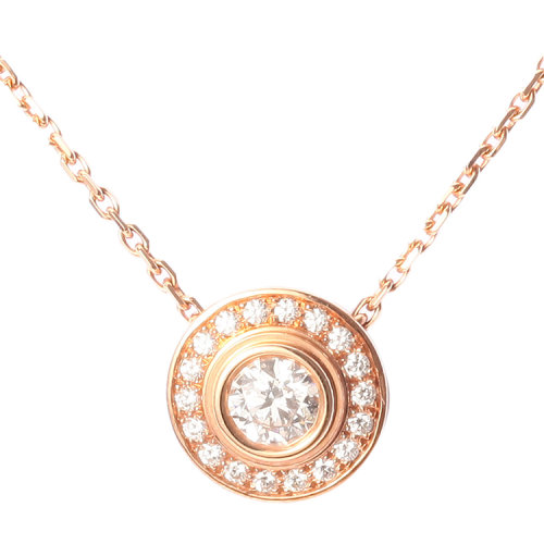 cartier(卡地亚) only you系列18k金镶钻项链