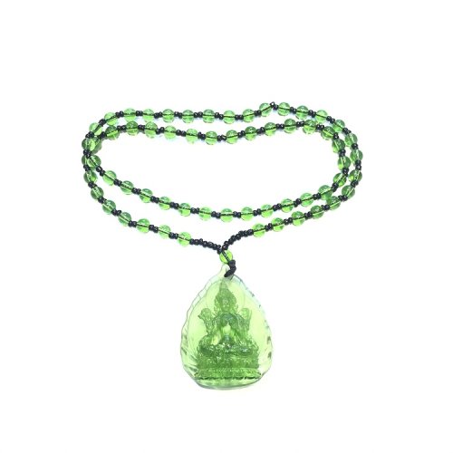 琉璃绿度母药师佛护身平安吊坠项链