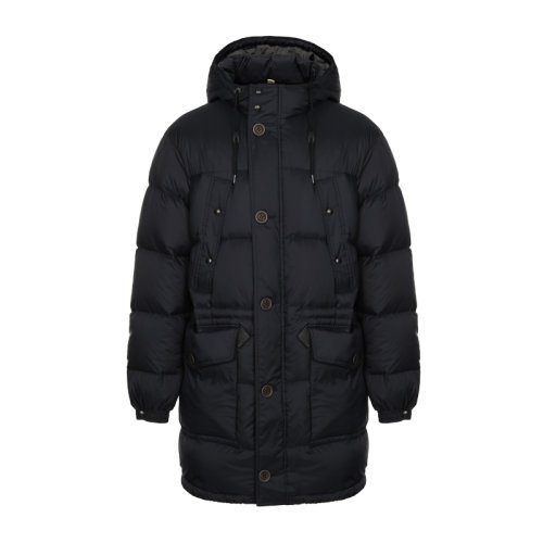 burberry/博柏利 男士长款连帽拉链羽绒服 黑色 39982391【预售】