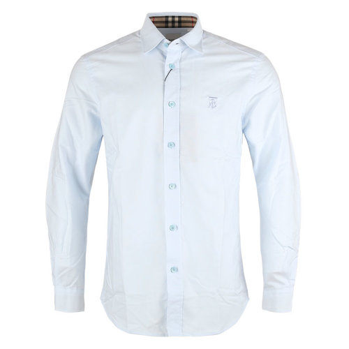 burberry/博柏利男士长袖衬衫 新款tblogo牛津棉纯色休闲长袖衬衫