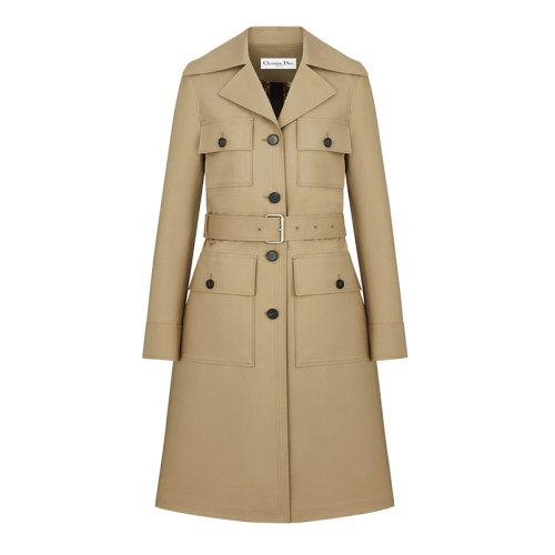 【包税】dior/迪奥 米色保税工业棉 女士风衣117m10a3905_x1320