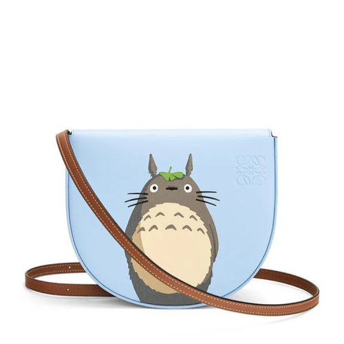 【龙猫toroto联名款】loewe/罗意威 柔软牛皮革龙猫 heel 手袋 斜挎包