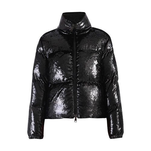 moncler/蒙克莱 时尚短款 立领 亮面女士羽绒服 1a51w00