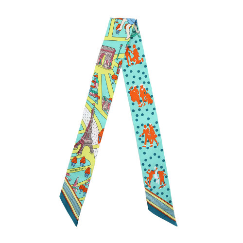 hermes(爱马仕) #印花真丝twilly小丝巾