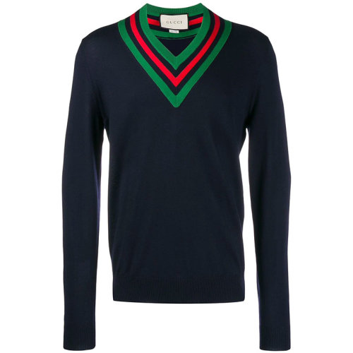 【gucci古驰 男士针织衫/毛衣】gucci/古驰 古琦男装 红绿条纹 男士深