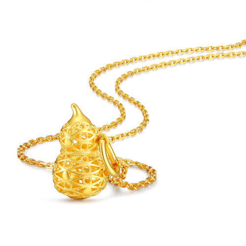 laomiaojewelry/老庙黄金足金精品吊坠葫芦女款小众设计感轻奢挂坠