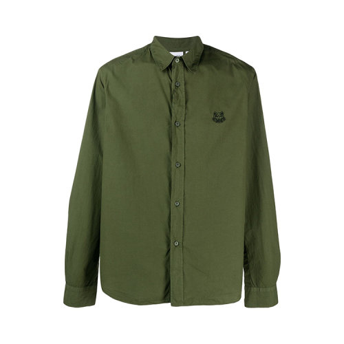 kenzo/高田贤三 21年春夏 百搭 男性 军绿色 男士长袖衬衫 fb55ch4001