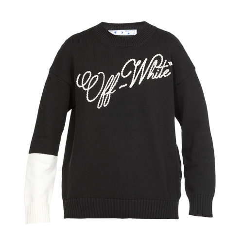 off-white/off-white 21年春夏 百搭 女性 黑色 女士针织衫/毛衣 owhe