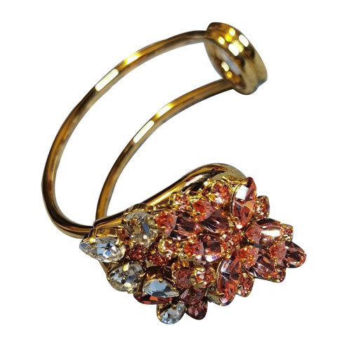 burberry/博柏利粉晶花瓣开口手镯az