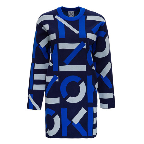kenzo/高田贤三 21年春夏 logo 女性 蓝色 女士连衣裙 fb52ro5313sc77
