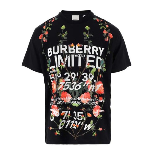 burberry/博柏利 21年春夏 百搭 男性 黑色 男士短袖t恤 8037460