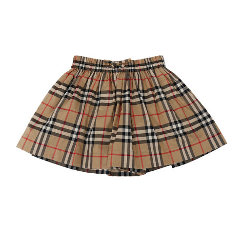burberry baby/博柏利21春夏女女童经典格纹系带松紧腰短裙8036545