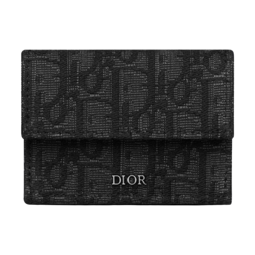 【包邮包税】 dior迪奥 21年春夏 男士 钱包 三折钱包-黑色-oblique