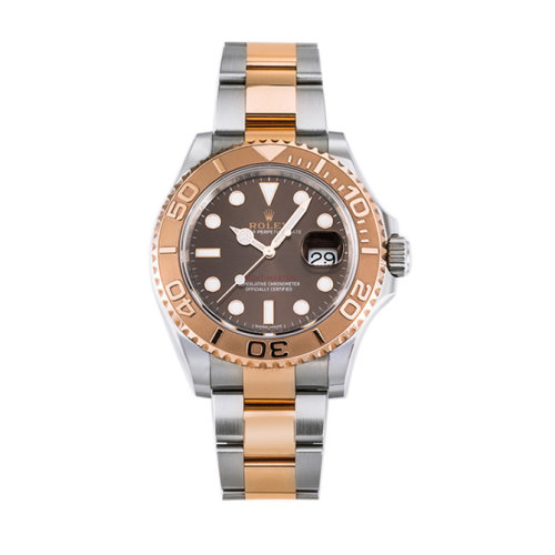 rolex/劳力士游艇名仕型 男士 间金自动机械表咖啡色盘面 m126621