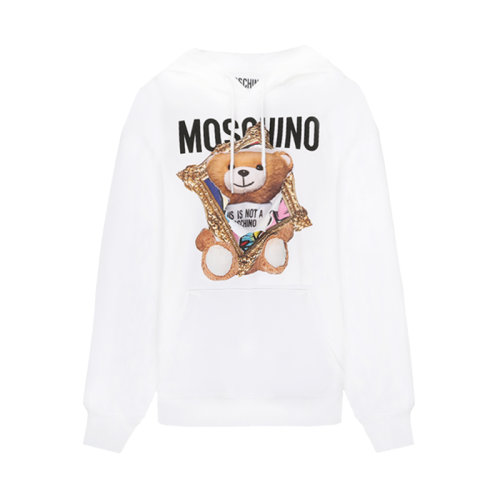 【包税】moschino/莫斯奇诺 女士泰迪熊连帽抽绳春季卫衣 d a1710