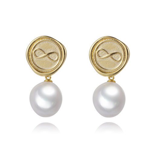 cloris/克劳瑞斯 爱迪生时尚珍珠耳环 手工镶嵌设计师品牌 潮品耳环