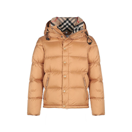 burberry/博柏利 男士羽绒服 男款聚酰胺鹅绒连帽可拆式衣袖羽绒服