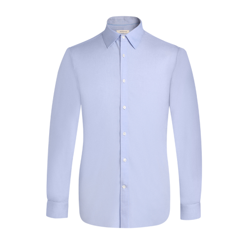 gentspace/gentspace海天蓝色标准领全棉免烫正装男士长袖衬衫