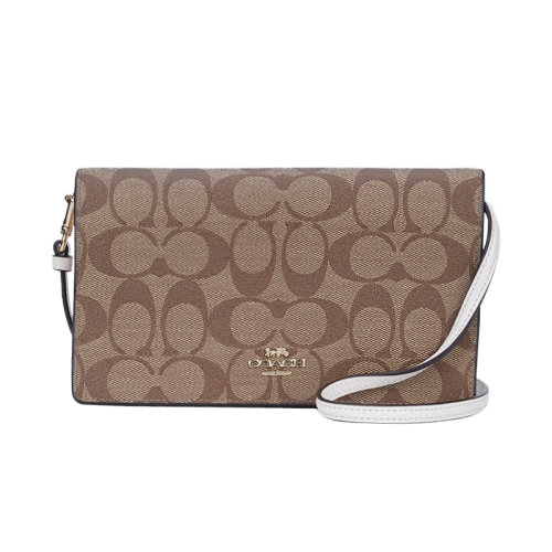 【coach蔻驰 斜挎包】coach/蔻驰 pvc/配皮女士单肩斜挎小方包 f76769