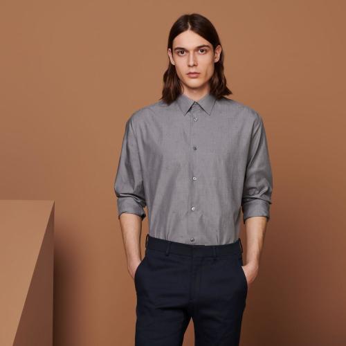 【包邮包税】 hermes爱马仕 21年春夏 男士 长袖衬衫 chemise corps a