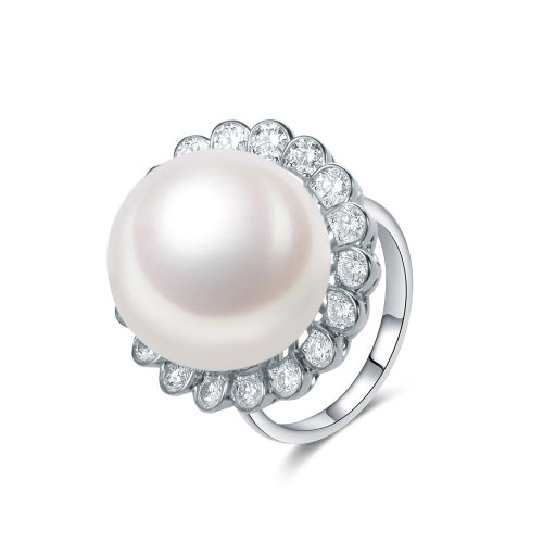 cloris/克劳瑞斯【珍藏精品】澳洲白珍珠18k金钻石 视觉焦点 奢美大气