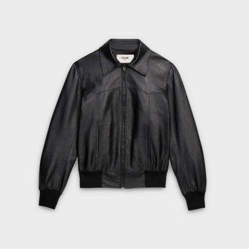 【包邮包税】 celine赛琳思琳 21年春夏 男士 夹克 柔软羊皮革束腰